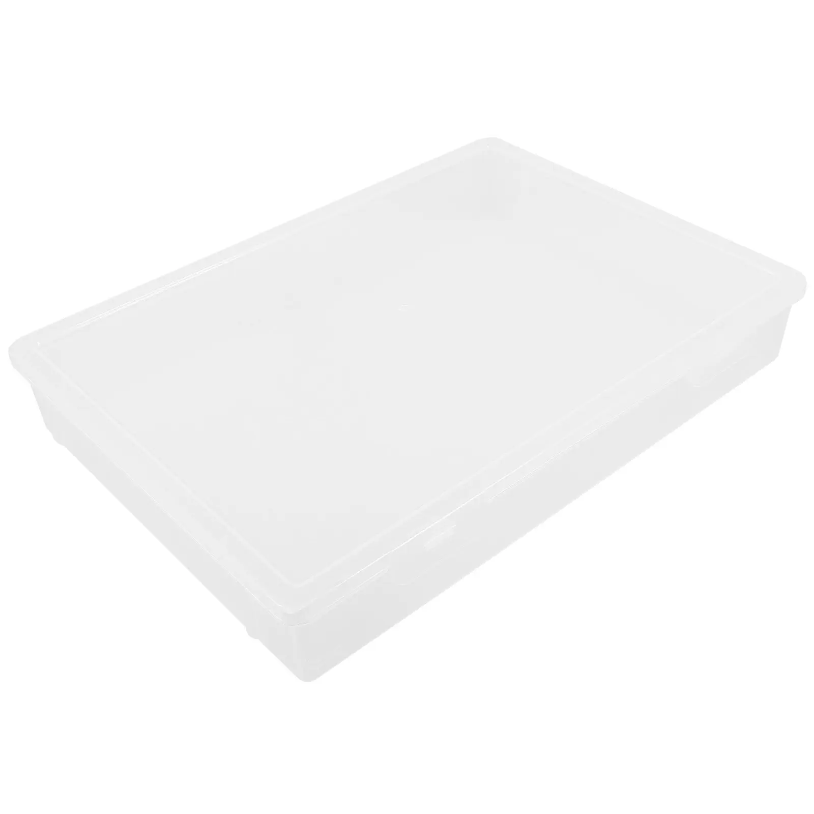 Heavy Duty Plastic Storage Box A4 File Organizer Case for Documents Certificates Travel Papers Photos Cards and Office Supplies