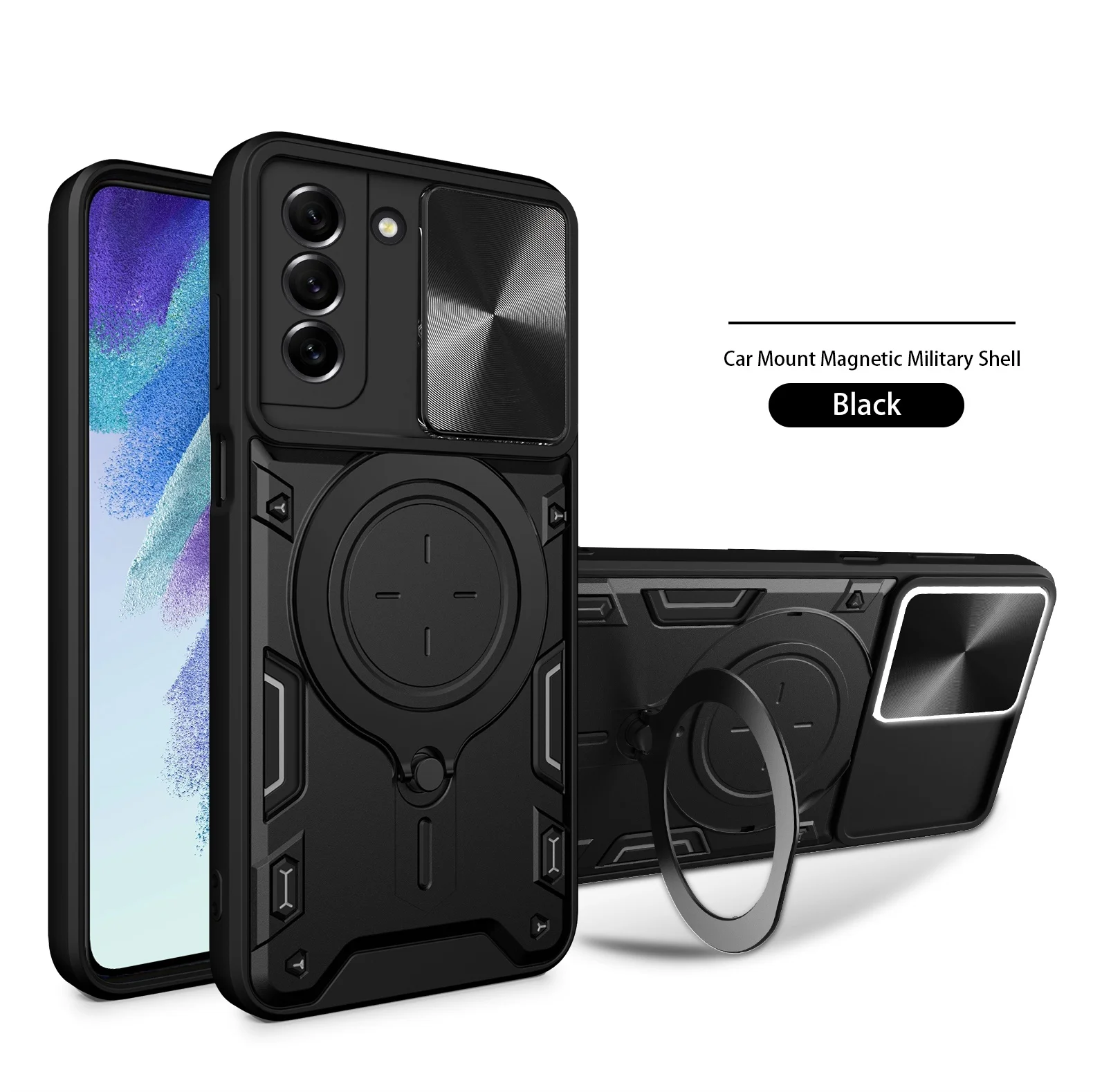 For Samsung Galaxy S20+ 5G Phone Case Samsung S20Plus Heavy Duty Rugged Armor Magnetic Bracket CaseSlide Camera Protection Cover