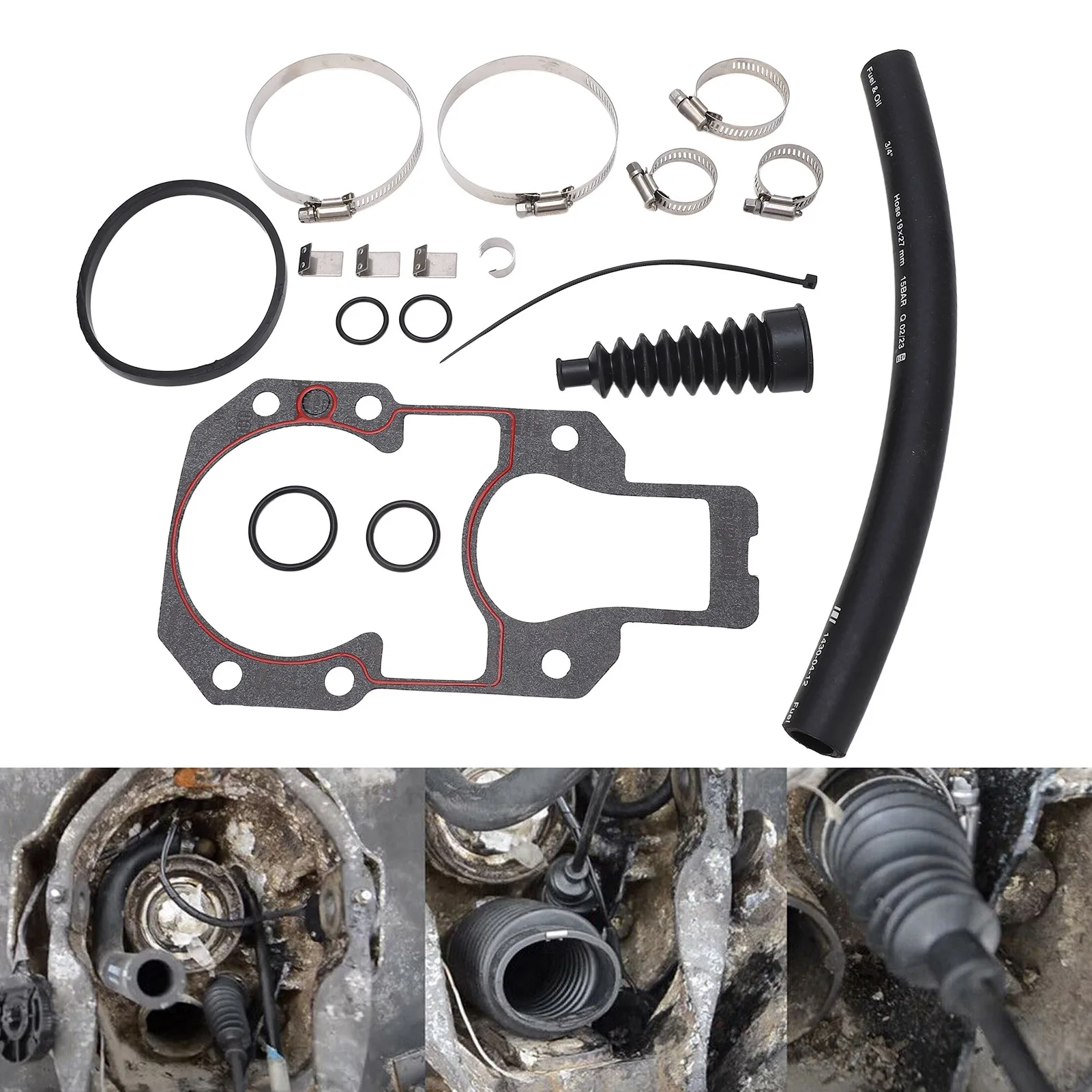 Outboard Transom Bellows Repair Reseal Kit 30‑803099T1 Replacement for MerCruiser Alpha One 1 Gen 2