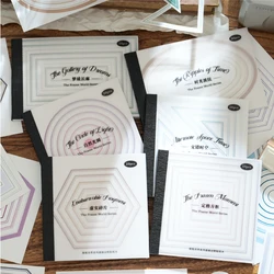 Journal GO 20pcs/lot Simple Scrapbooking Frame Stickers Junk Journal Planner Stationery Sticker Planner Decoration Boarder Label