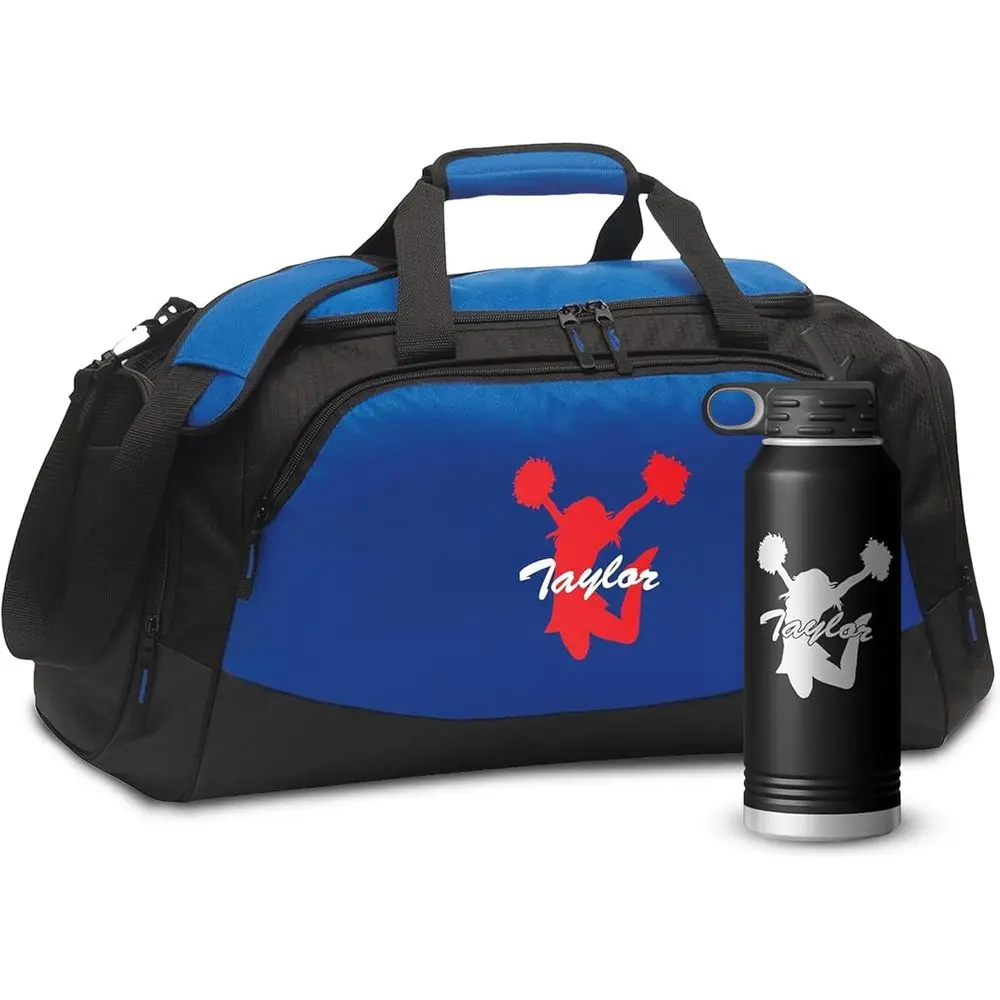 

Customizable Large Gym and Travel Bag with Shoe Compartment and 32oz Water Bottle for All Ages