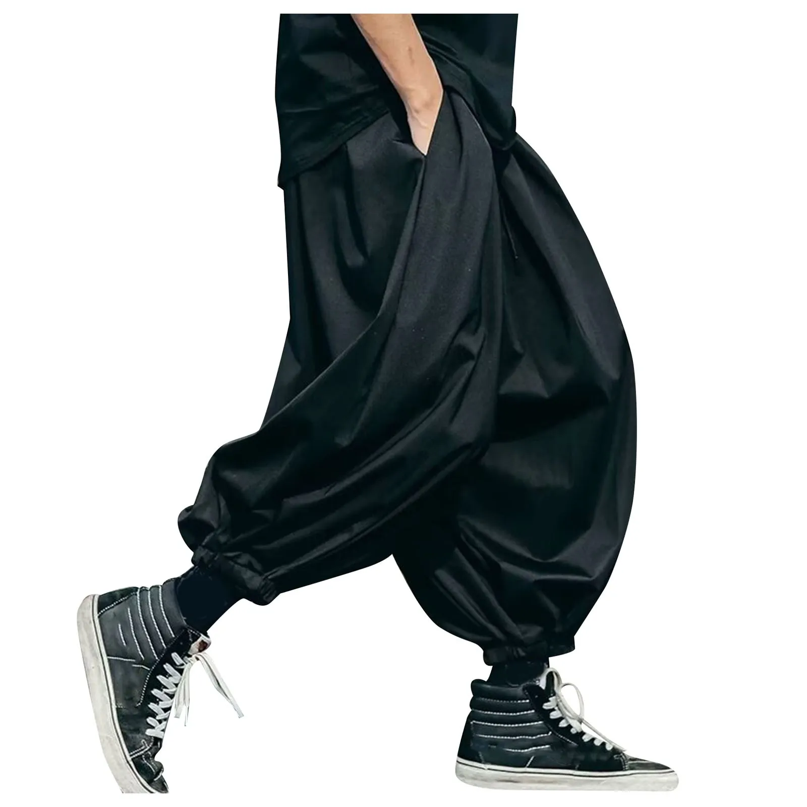 Harajuku Men's Harem Pants Hip Hop Streetwear Fashion Jogger Sweatpants Vintage Man Casual Trousers Male Baggy Pants Pantalones