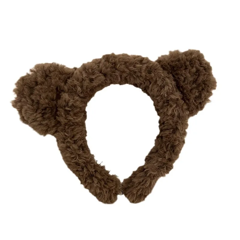 Cute Bear Ears Plush Headgear Headband Female Face Wash Headband Internet Celebrity Hairpin Headband Bangs Hair Accessories