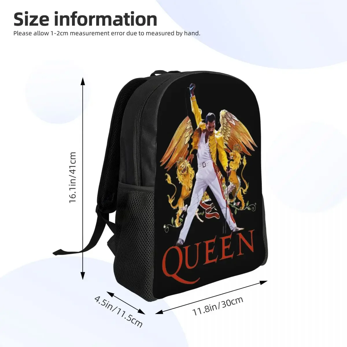Custom Freddie Mercury Backpacks for Men Women Waterproof College School Bag Print Bookbag