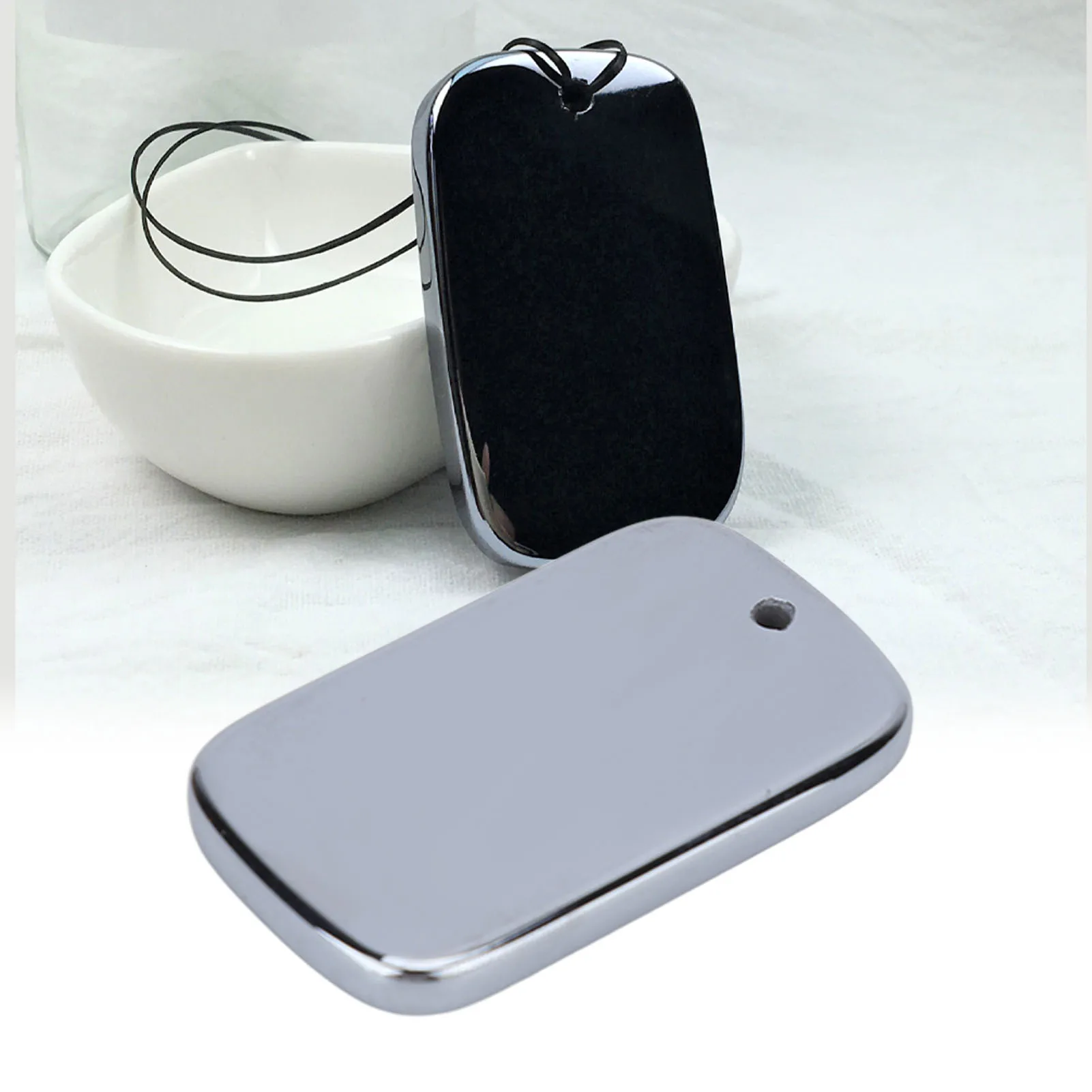 

Терагерцовое ожерелье, кулон, разглаживающая поверхность, прямоугольный подвесной орнамент из натурального камня с отверстием, кулон из террагерцового камня