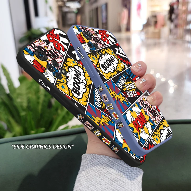 Custodia per telefono con grafico marea per Xiaomi Redmi Note 13 12 12S 11 11S 10 10T 10S 9 9S 8 7 Pro Plus 4G 5G Cover in Silicone liquido