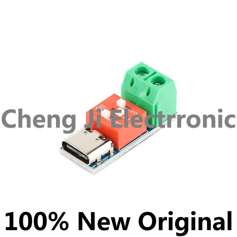 

5PCS/LOT PDSink PD Deceiver QC PD Fast Charging Test Board Adjustable Voltage 5-20V DIP Adjustment