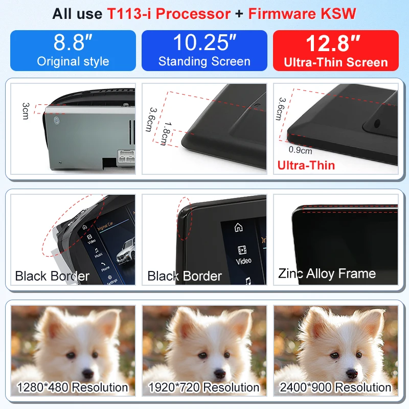 STWEI 2026 New Slim Screens Linux System 12.8inch 2400X900 For BMW 3/5Series E60 E61 E92 E93 Wireless CarPlay Auto player  KSW view 6