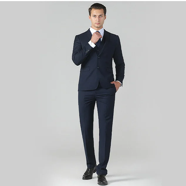 

Мужские комплекты из трех предметов, простой однотонный мужской костюм с отложным воротником, модный тонкий удобный свадебный мужской наряд с длинными рукавами