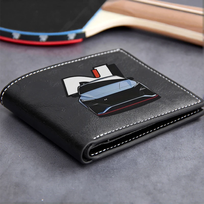 N Line Performance Car Logo PU Leather Wallet Men's Premium Compact Design Lightweight Durable Business Style