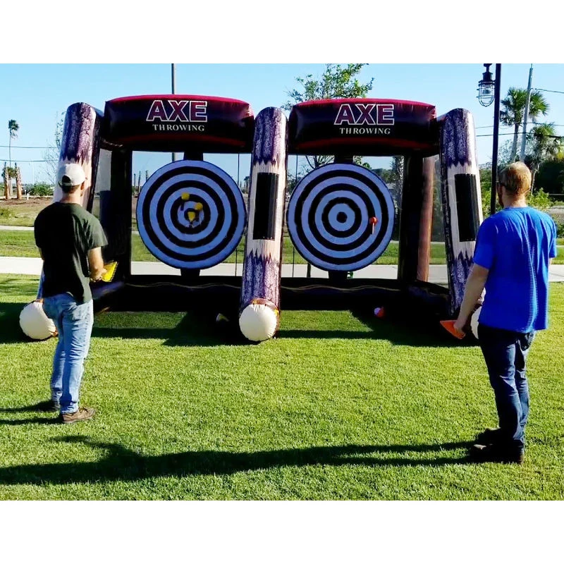 2 Players Carnival Inflatable Axe Throwing Game Inflatable Soccer Dart Shooting Sticky Game Board Sports Games Interactive Party