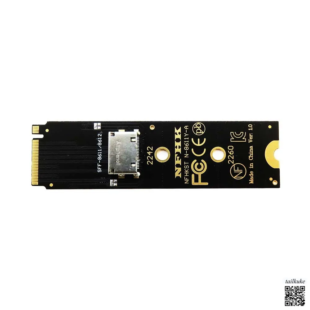 NVMe M.2 NGFF Interface to Oculink SFF-8611 SFF-8612 Adapter Card