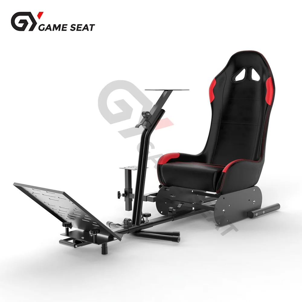 GY041 Car Simulator Seat Pedals Shifter Simulated Steering Race Play Game Cockpit SIM Racing view 3