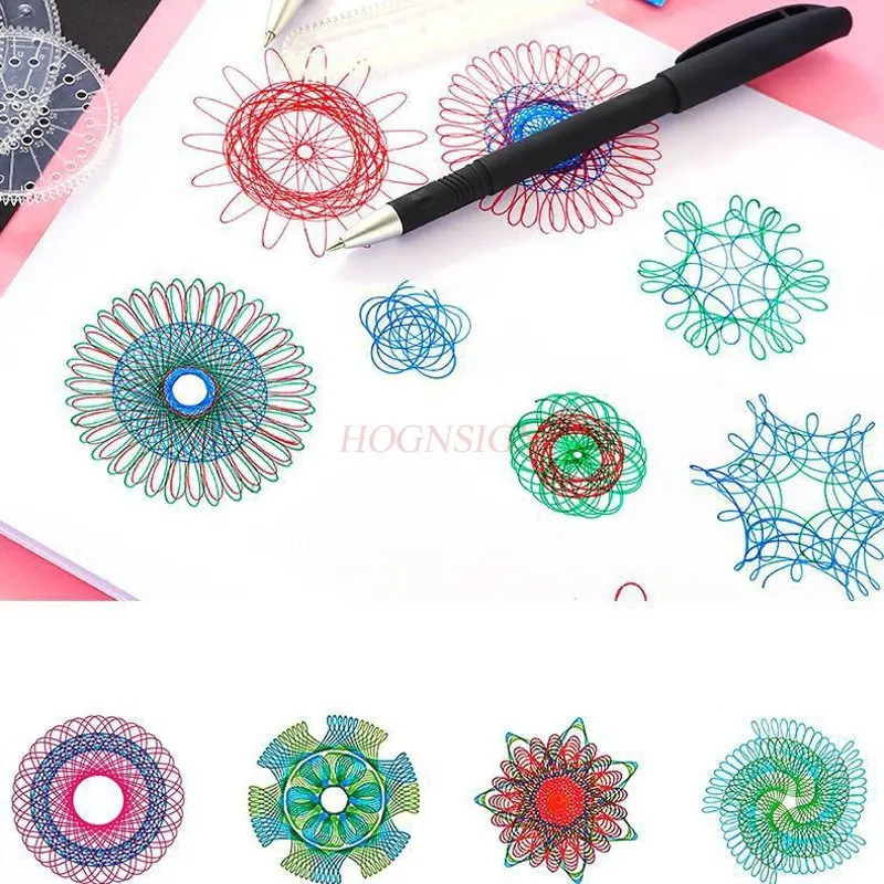 

22 шт. универсальная линейка калейдоскопа, полный художественный шаблон для рисования, линейка для рисования шестерен, универсальная линейка для просветления калейдоскопа