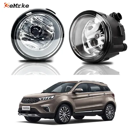 Bombillas LED/luces antiniebla halógenas para Ford Territory 2020 2021 2022 2023 puede elegir decoración de cubierta de pantalla antiniebla plateada