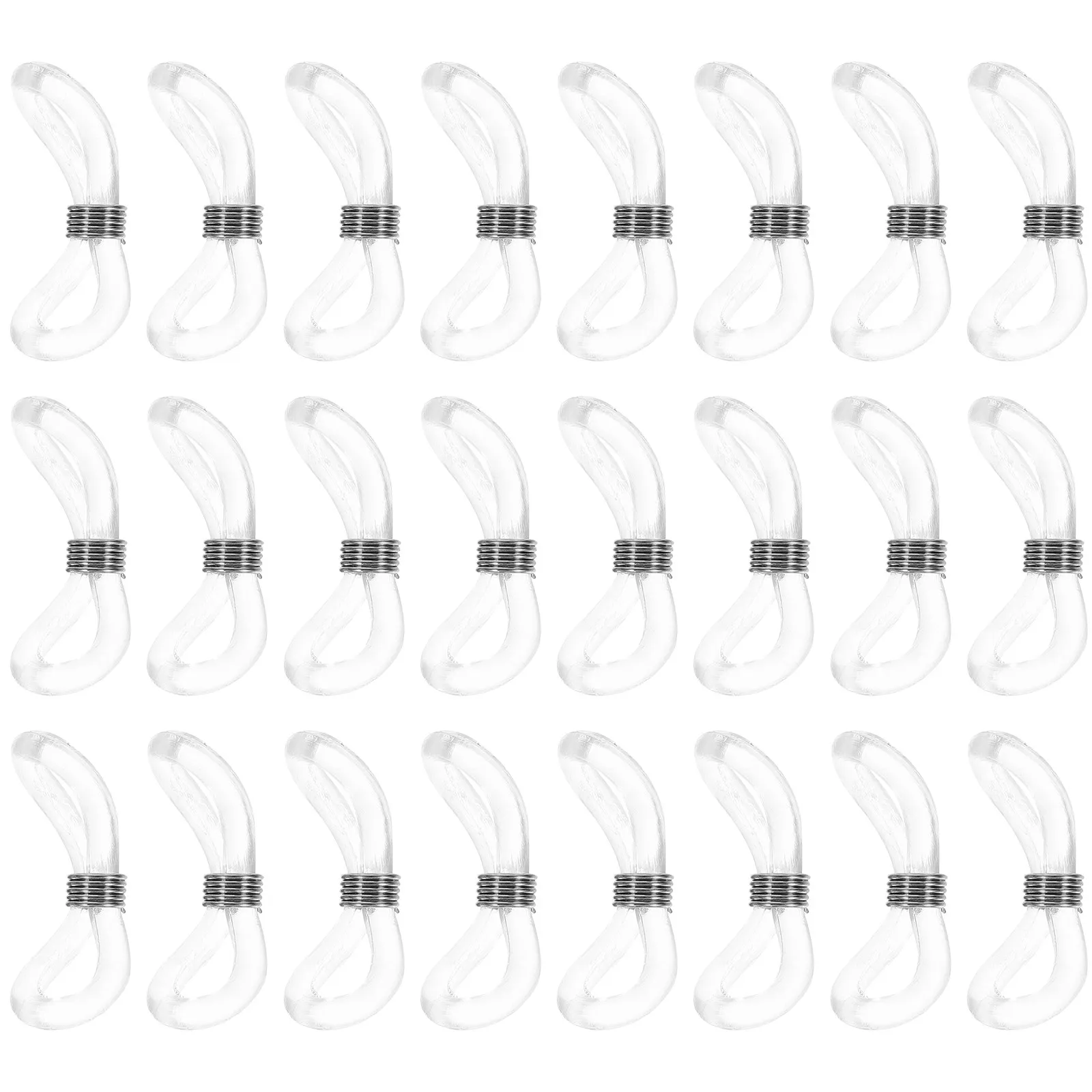 

25Pcs Rubber Eyeglass Chain Holder Ends Non-Slip Adjustable Metal Coil for Sunglasses Glasses Cord Accessories