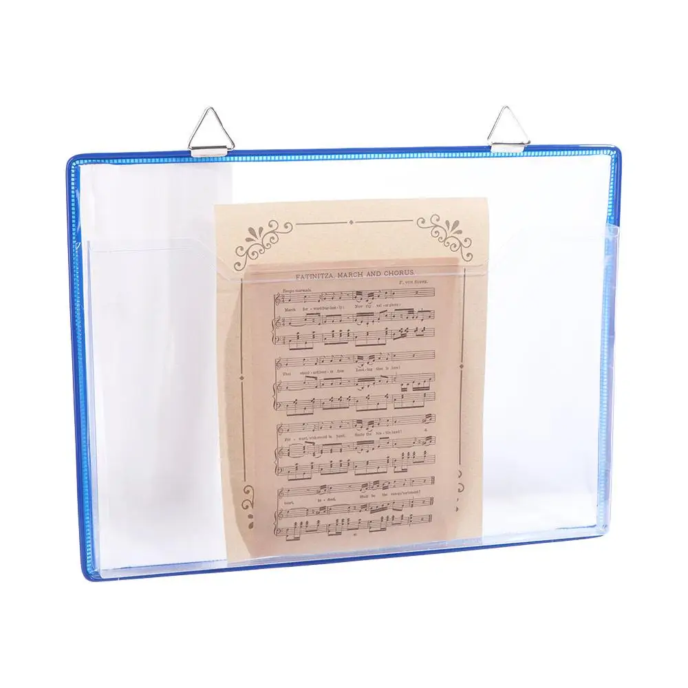 Borsa da appendere a parete in PVC trasparente A4, organizer per ricevute, cartelle per archiviazione di documenti, fogli economici singoli accordian per ufficio