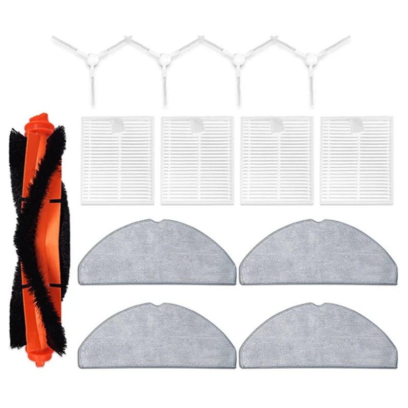 لشاومي روبوت فراغ S20 / D106 أجزاء الأسطوانة الرئيسية فرشاة جانبية تصفية ممسحة القماش الملحقات