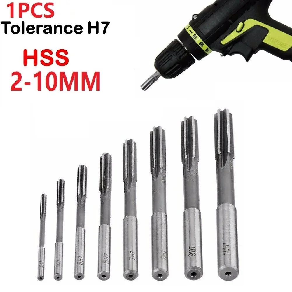 1PC 2-10mm Straight Shank Reamer HSS H7 Machine High Speed Steel Parallel Flute Machine Reamers With Parallel Shanks Power Tools