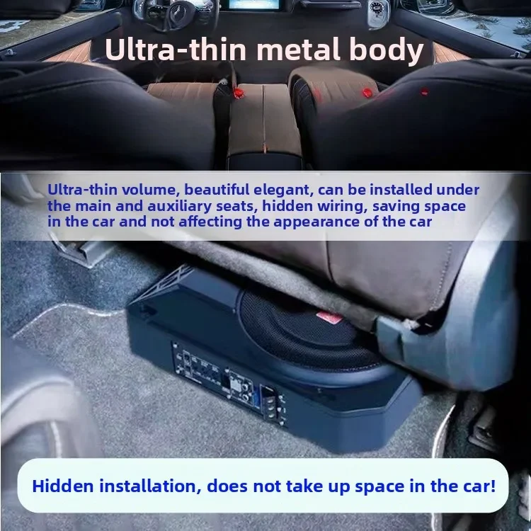 

Новый автомобильный 6X8-дюймовый 8-дюймовый 10-дюймовый ультратонкий сабвуфер, тяжелый сабвуфер, 12 В, автомобильный аудиоусилитель мощности с монтажным кабелем