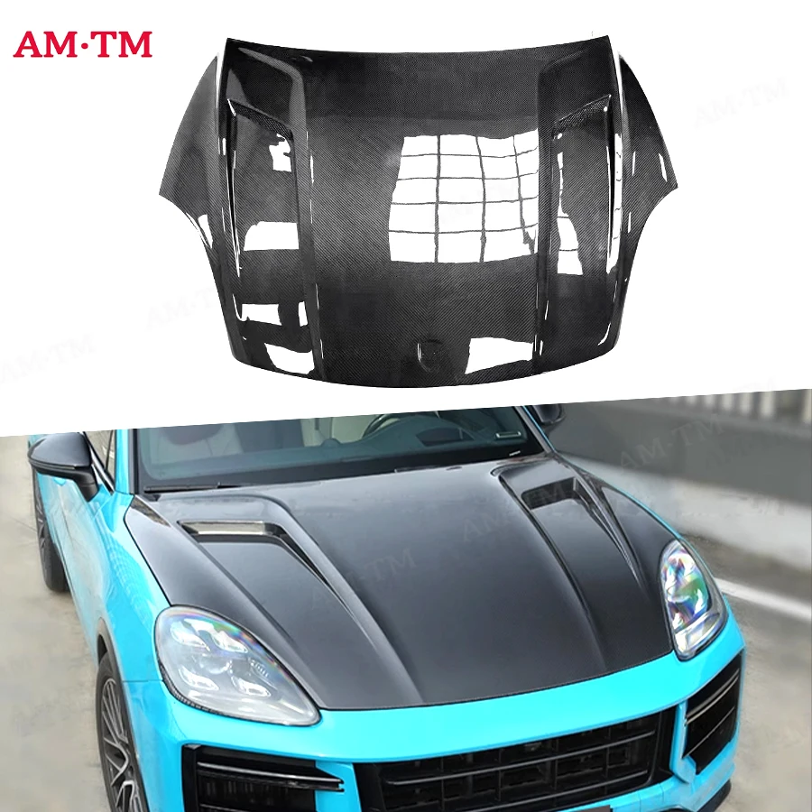 

Carbon fiber Hood For Porsche Cayenne 9Y0 2018+ engine cover carbon fiber cover engine cover Replace the installation Body Kit