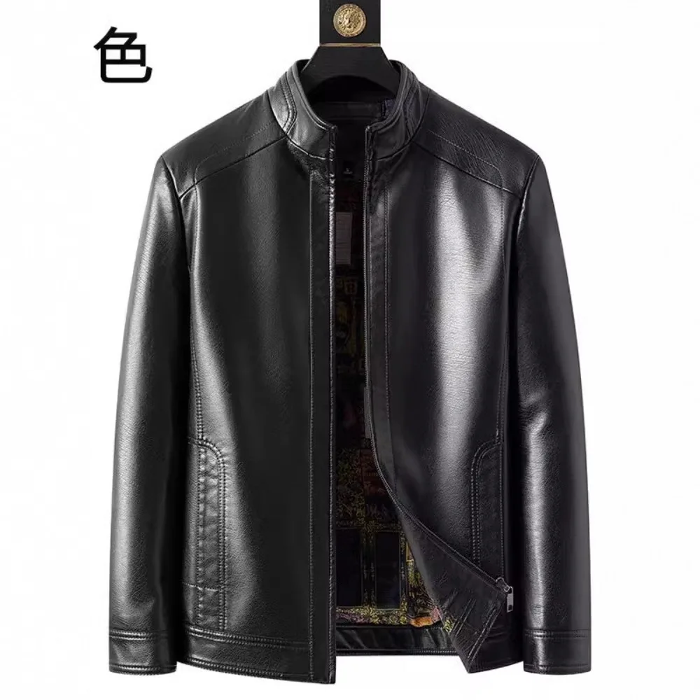 

New Leather Leather Coat Men's Dad Pack Sheepskin Men's Large Size Leather Coat