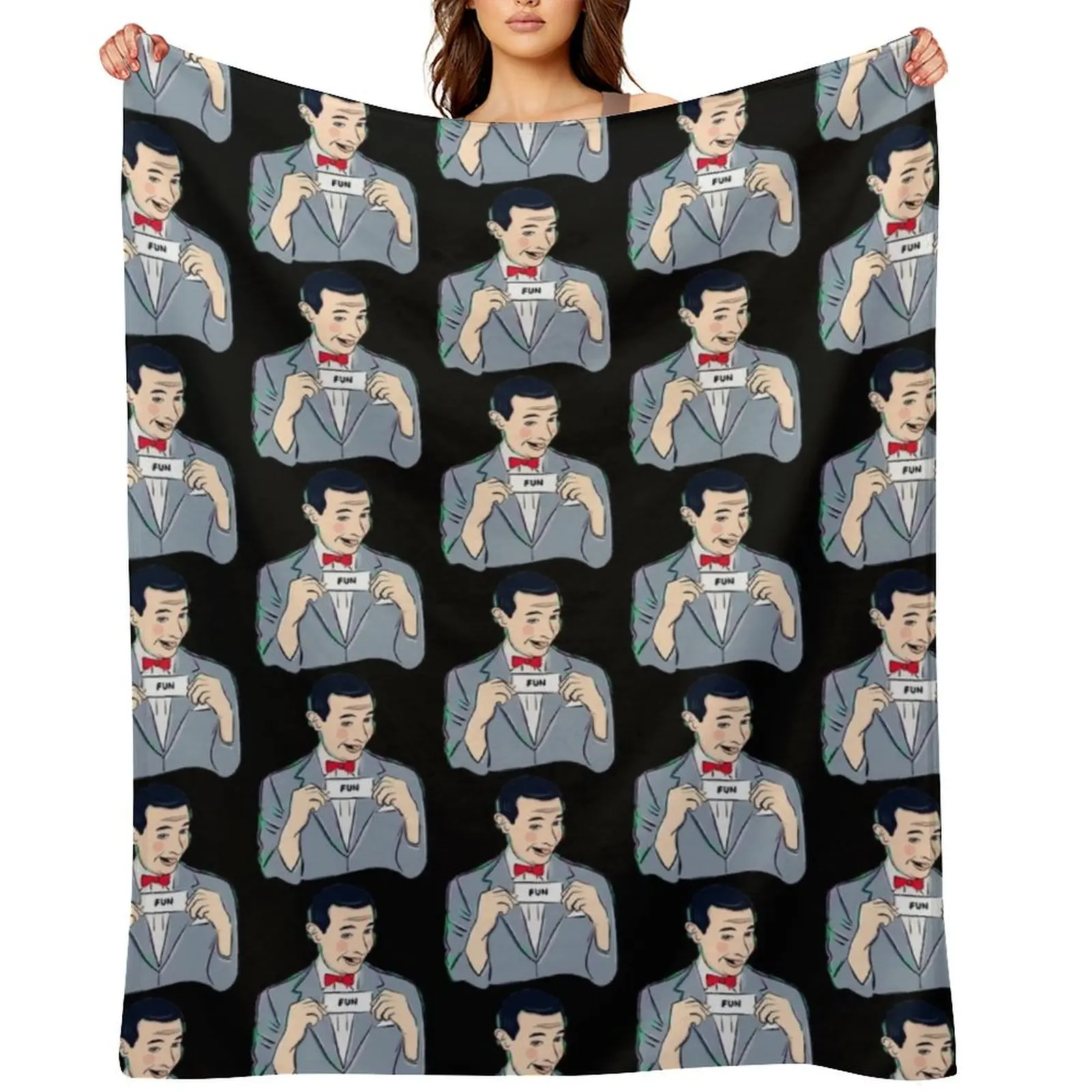 

Peewee Herman Throw Blanket Multi-Purpose Camping Winter beds Beach Blankets