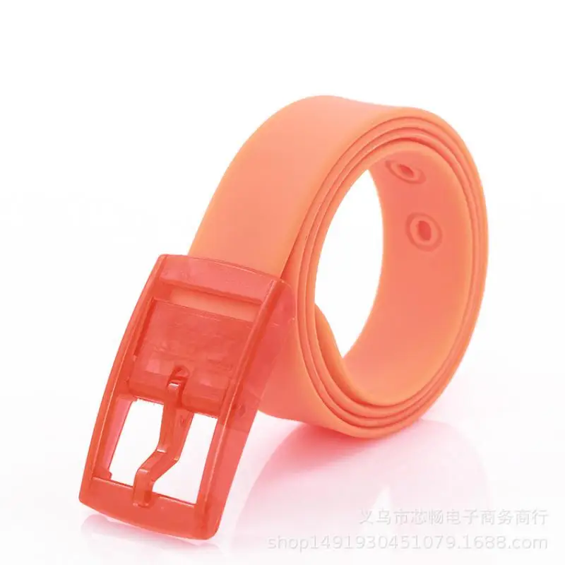 Ceinture en Silicone pour Homme et Femme, Nouveau Design, sexuellement Bonbon, Mode Couple, Broche Colorée, 120cm de Long, Vert, Orange, Noir