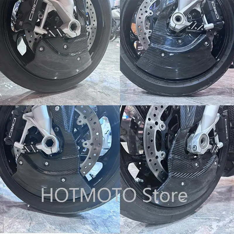 دراجة نارية الجبهة الفرجار المبرد عجلة القرص زوج غطاء ألياف الكربون النقي ملحقات لسيارات BMW S1000RR 1999-2025 M1000RR 2021-2025 #2