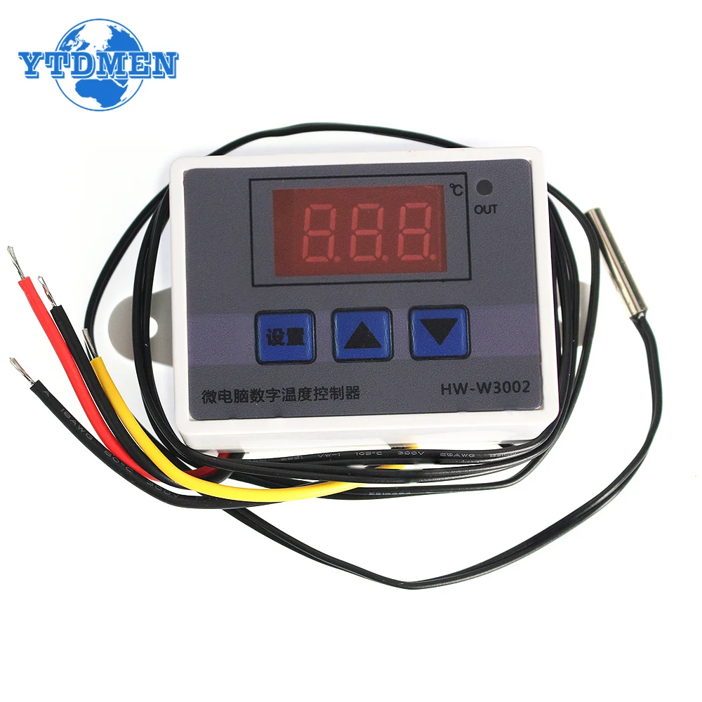 1PCS XH-W3002 Digital LED Control Temperature Microcomputer Thermostat Switch Thermometer New Thermoregulator W3002 12V 24V 220V