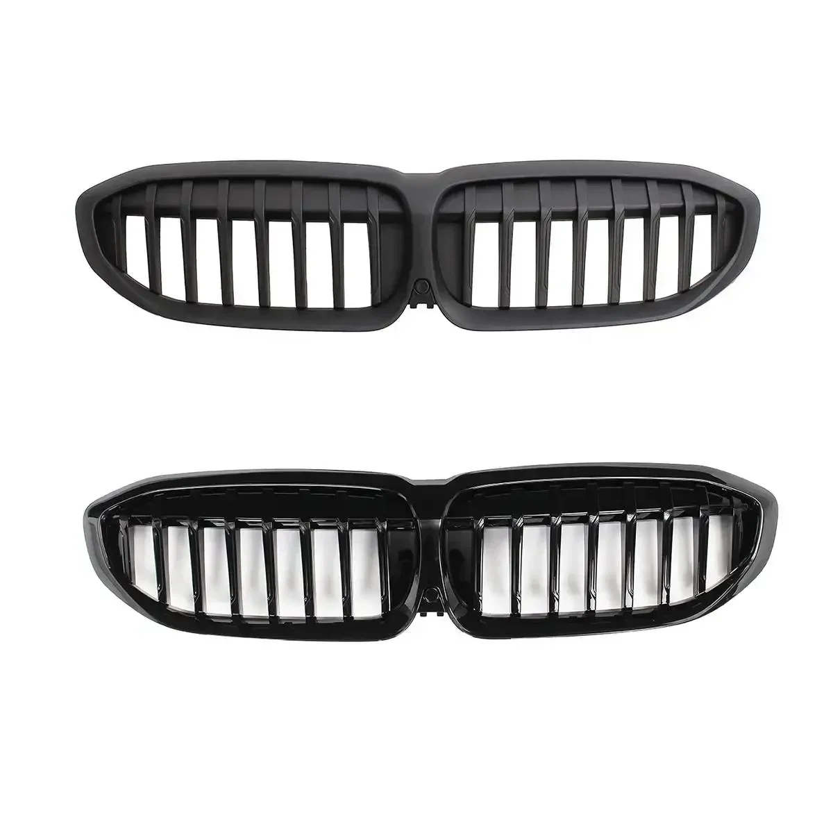 2PCS Car styling Middle grille for BMW 3 Series G20 G21 2018-2020 ABS plastic bumper grill Auto Center Grille vertical Body Kit