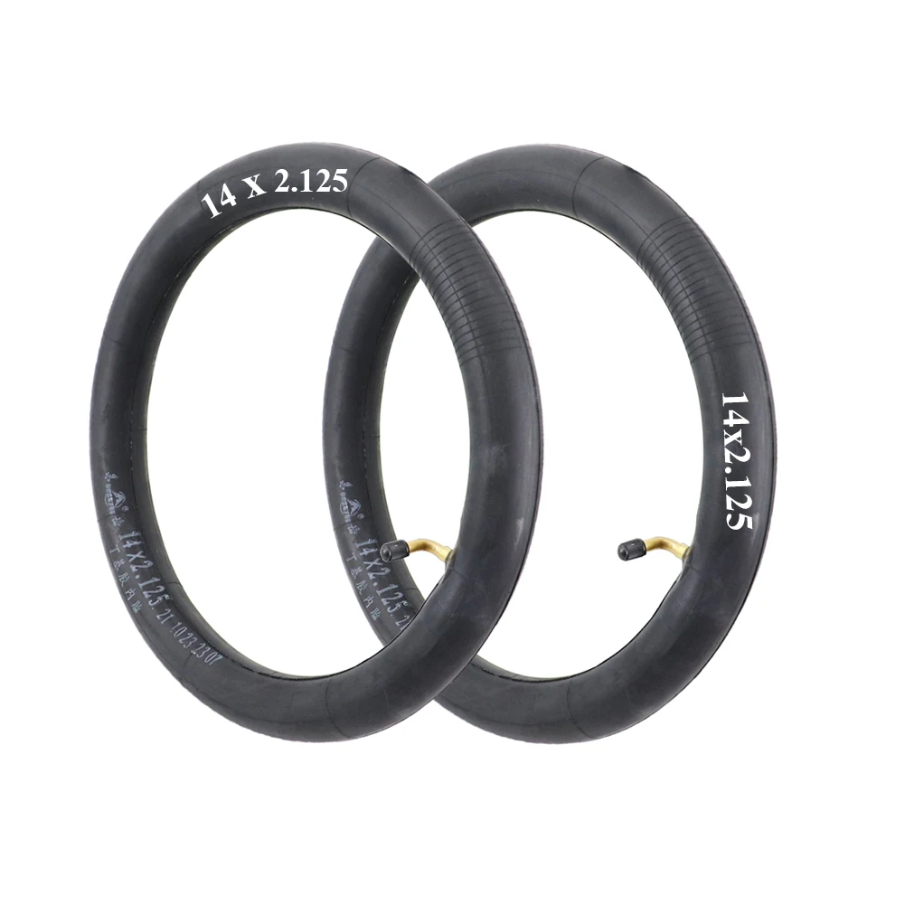 2pcs 14x2.125 Butyl Rubber Inner Tube With A Bent Valve Stem For Electric Bicycle E-Bike Tires Electric Bike Parts Accessory