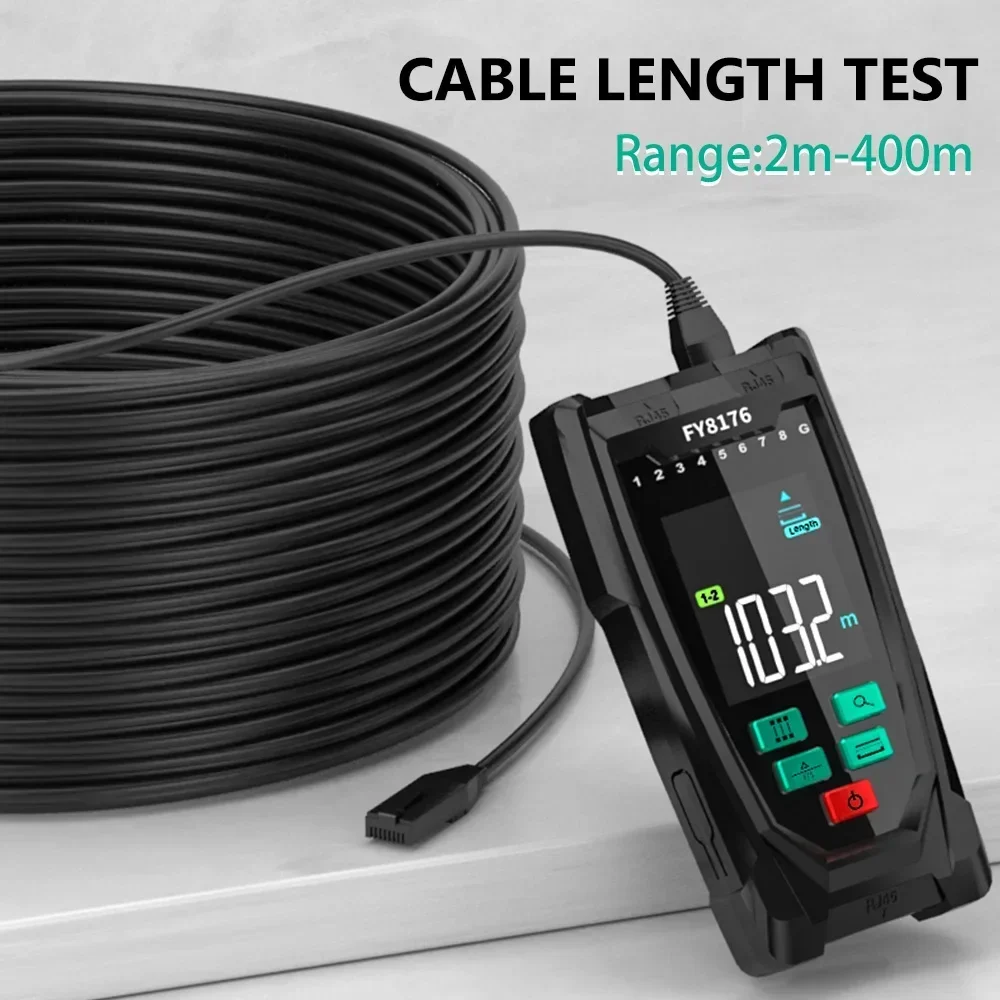 MASTFUYI Network Cable Tester RJ45 Tester Anti-Interference Cable Detector Cable Wire Tracker Networking Tool Network Repair