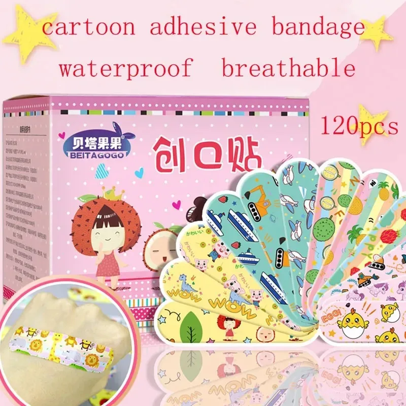 

60/480pcs Cartoon Animal Pattern Band Aid Hemostasis Adhesive Bandages First Aid Emergency Kit Wound Plaster Patches for Kids