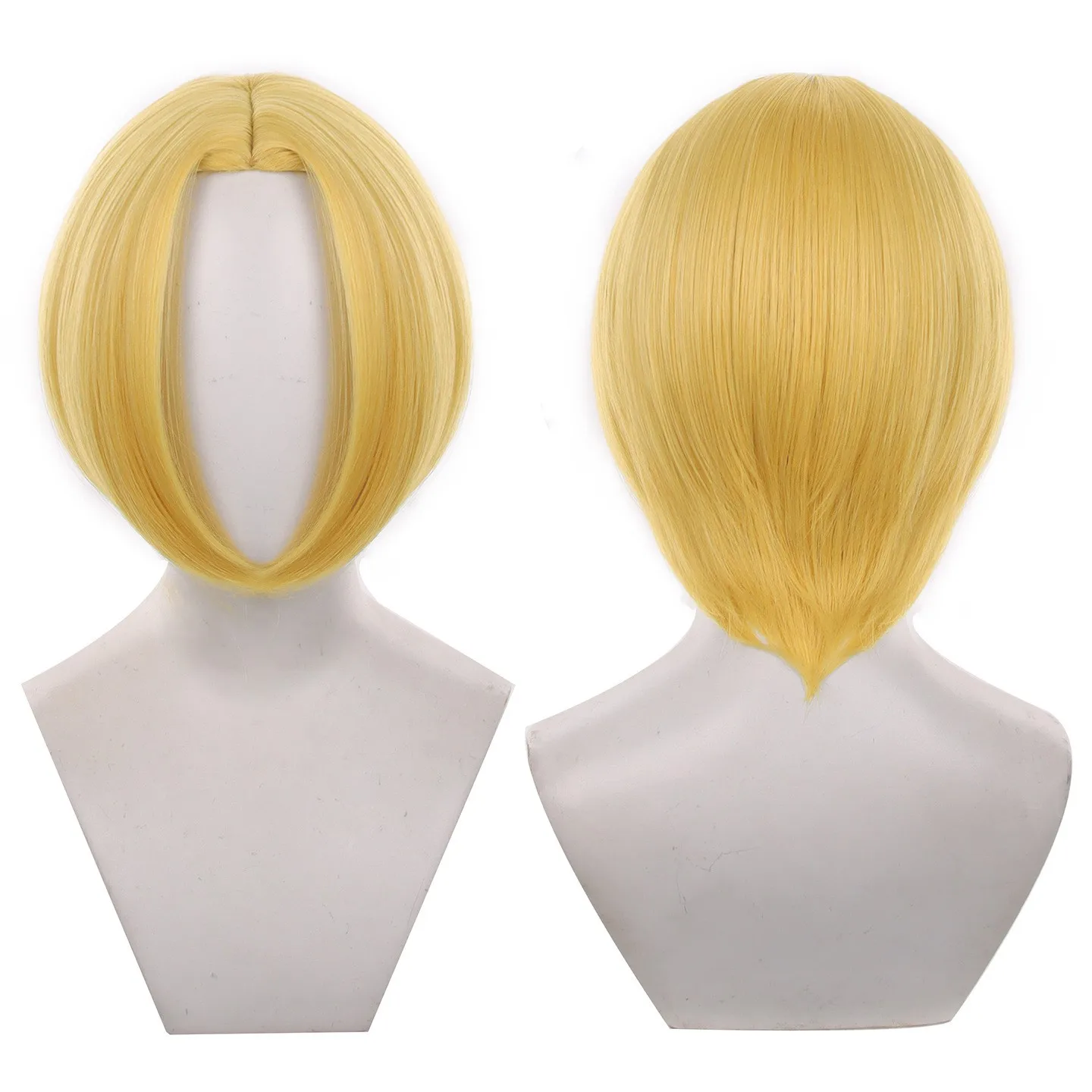 30CM Universal Centre Parting Cosplay Wigs Heat Resistant Synthetic Hair Women Costume Hairpiece for Halloween Carnival Party