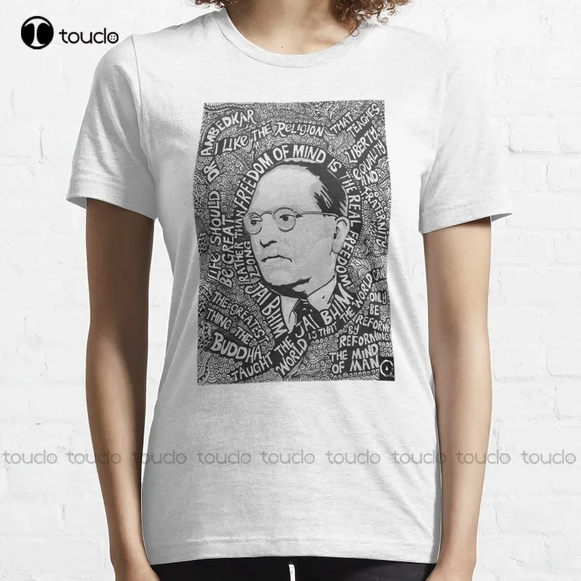 DDrr Ambedkar Words, Jai Bhim   Classic T-Shirt White Shirts For Girls Creative Leisure Funny Harajuku T-Shirt Custom Gift