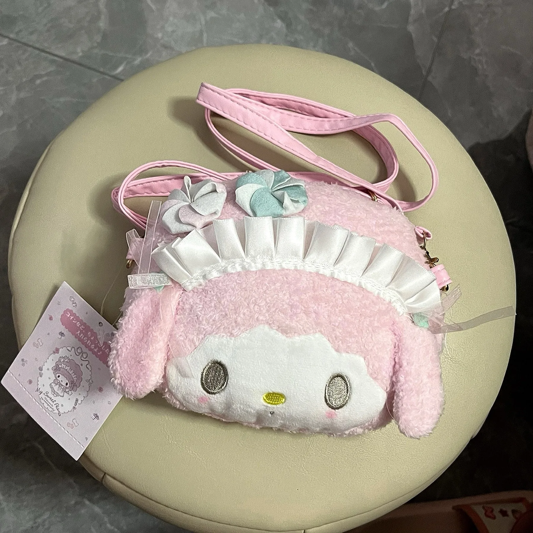 Kawaii Sanrio My Melody Plush Small Bag For Women Lolita Crossbody Bag For Girl Travel Bag Cartoon Doll Purses Birthday Gifts