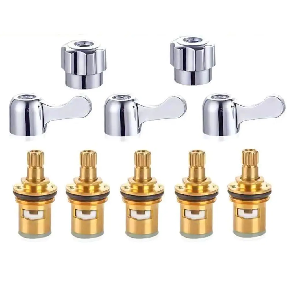 1Pcs Quick Opening Faucet Repair Accessories Easy Installation Switch Handle Faucet Replacement Part Copper Bathroom Fittings