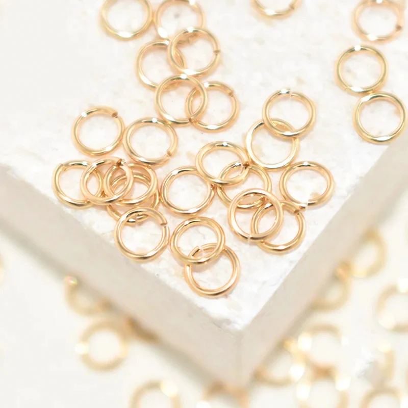 Jump Ring 14K Gold Filled Open Jump Rings 14K Gold Split Ring For Making DIY Jewelry Findings Tarnish Resistant Jewelry Findings