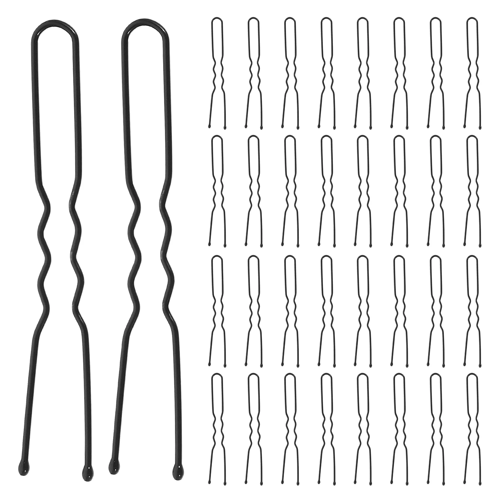 

50pcs Bobby Hair U Shaped Hair Black Metal Hair Clips for Buns, Updo Hairstyles pin bobby hair pins