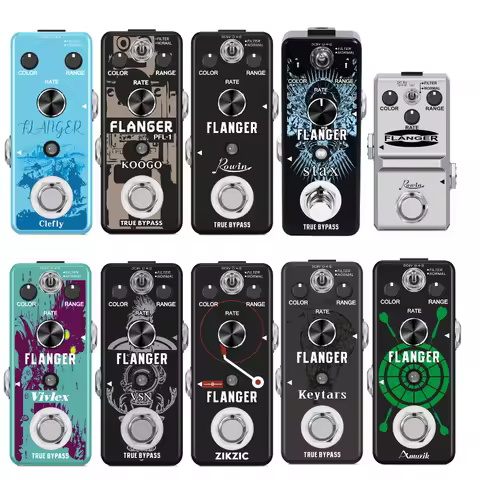 Rowin Bass Guitar Effect Flanger Pedal Shoegaze Flange Mini Effector STAX Amusik Zikzic Koogo VSN Clefly Pure Flanger Bypass