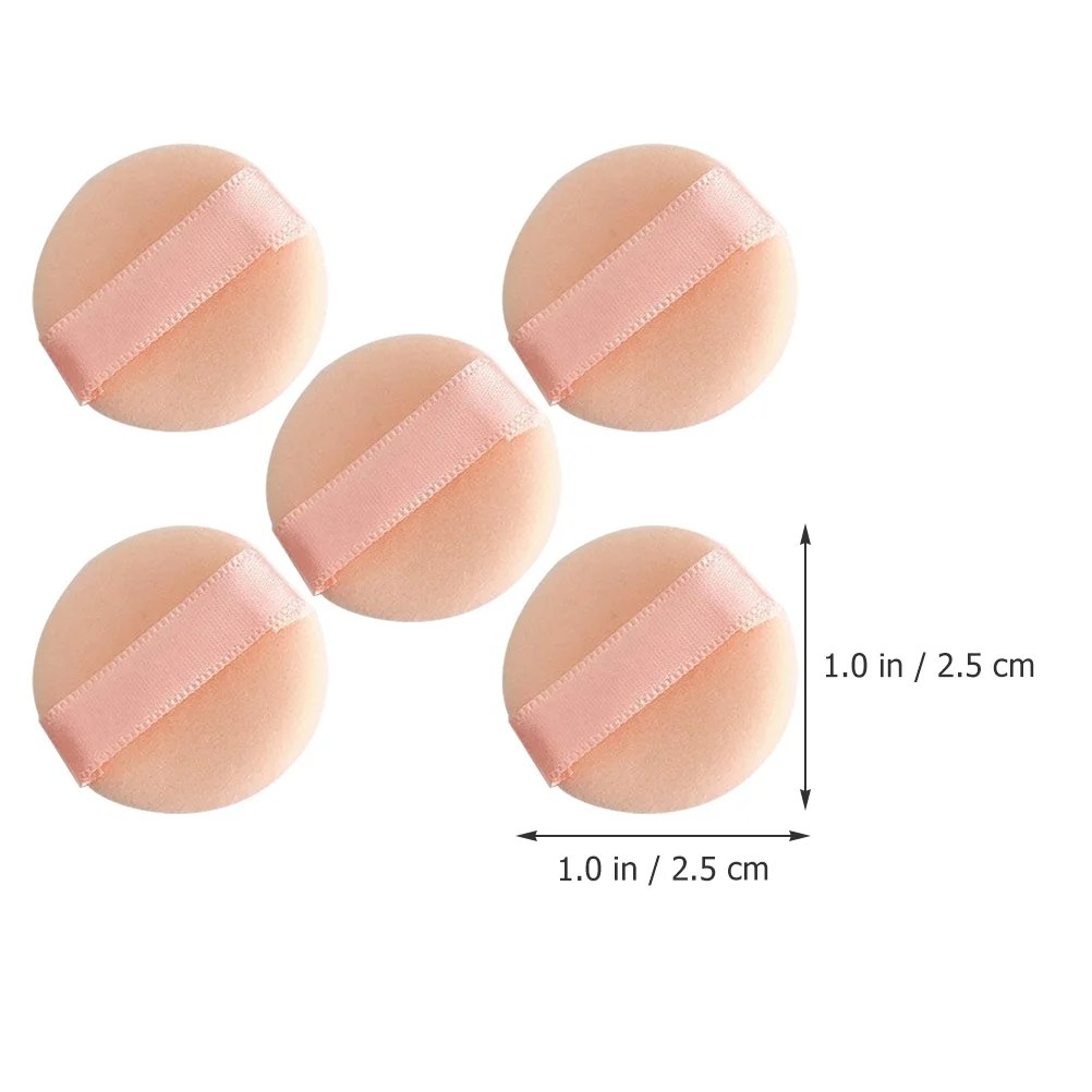 5 stücke Mini Puderquaste Beflockung Make-Up Schwämme Für Gesicht Foundation Blending Frauen Tragbare Make-Up-Tools