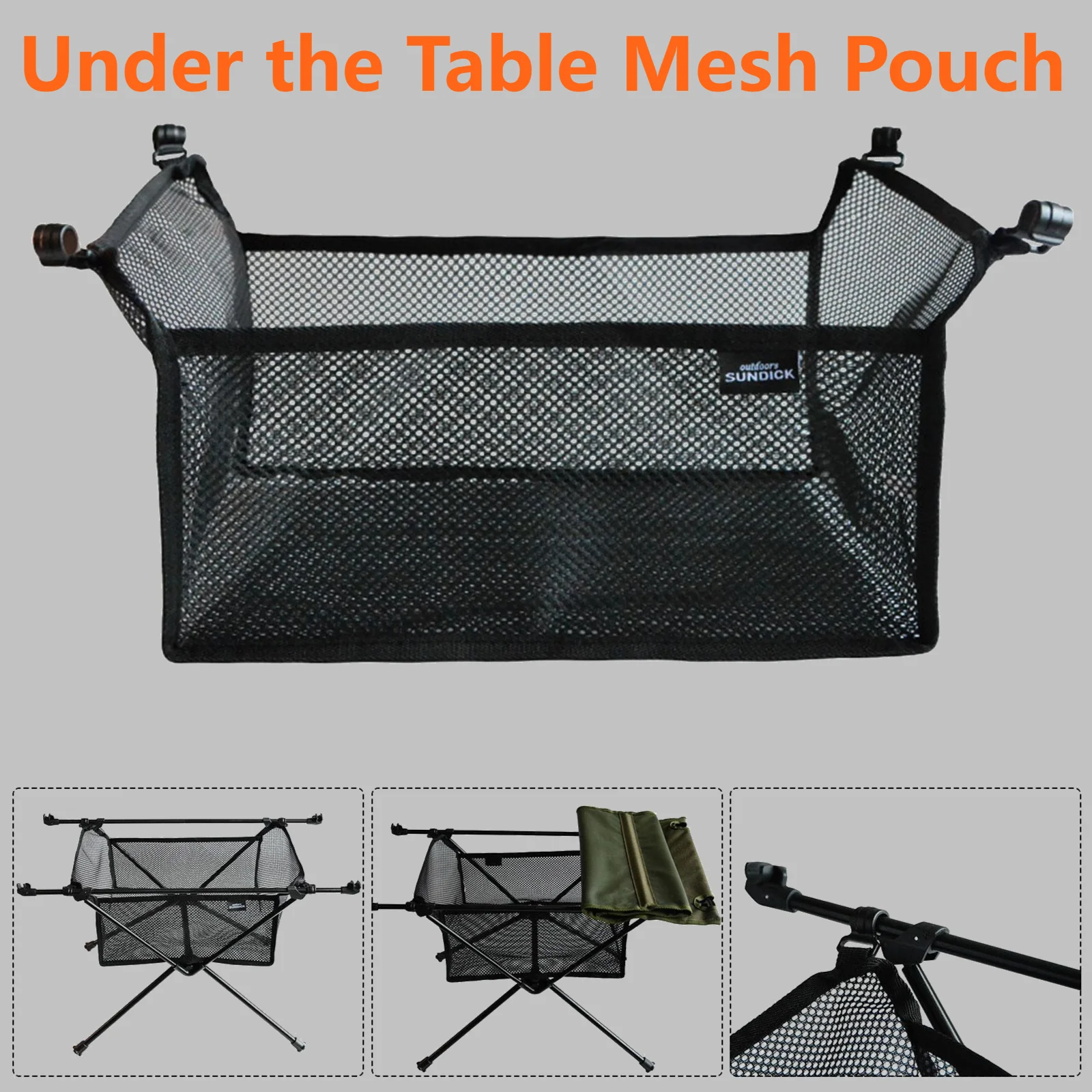 Under the Table Mesh Pouch Out - Outdoor Camping Table With Storage 评论和价格