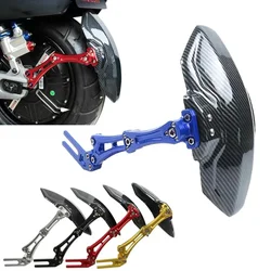 Motorcycle Universal Adjustable Imitation Carbon Fiber Aluminium Alloy Rear Wheel Fender Mudguard Lengthening Extende Accessorie