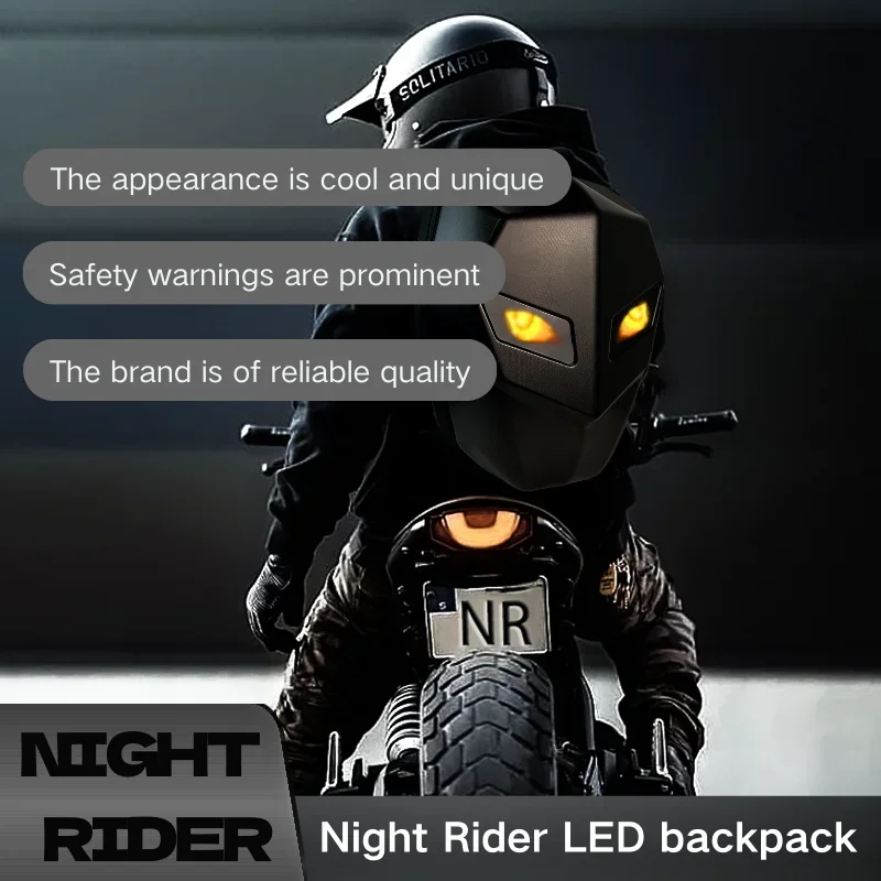 LED Eye The Dark Knight Durable Backpack Comforable Rainproof Carbon Fiber Motorcycle Helmet Waterproof Splashproof Laptops Bags