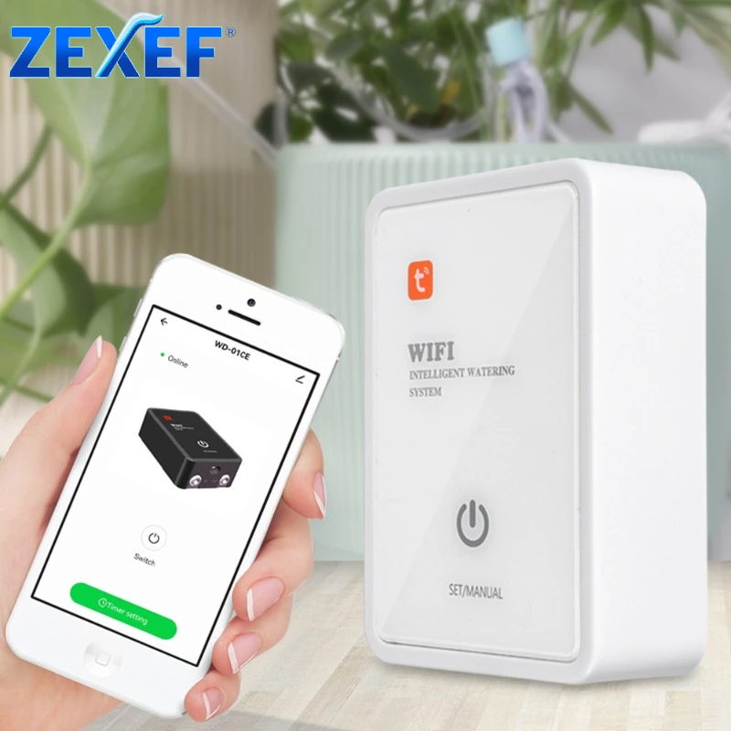 

ZEXEF WIFI интеллектуальное устройство полива с таймером автоматическая система капельного орошения удаленный контроллер приложения для садовой террасы