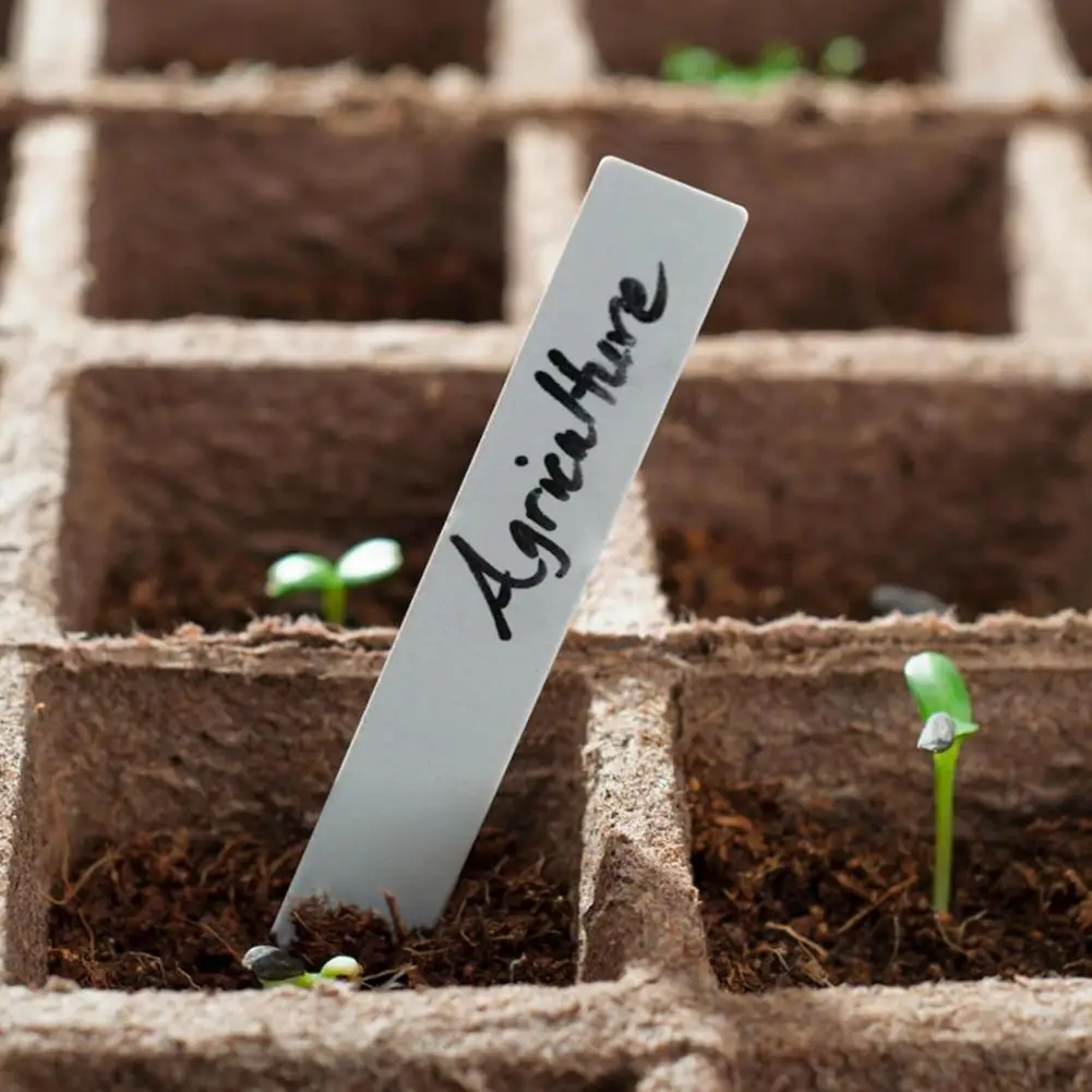 Plant Labels Reusable Garden Tags Waterproof Plastic Plant Tags with Marker Pen Reusable Garden Labels for Vegetable Seedlings