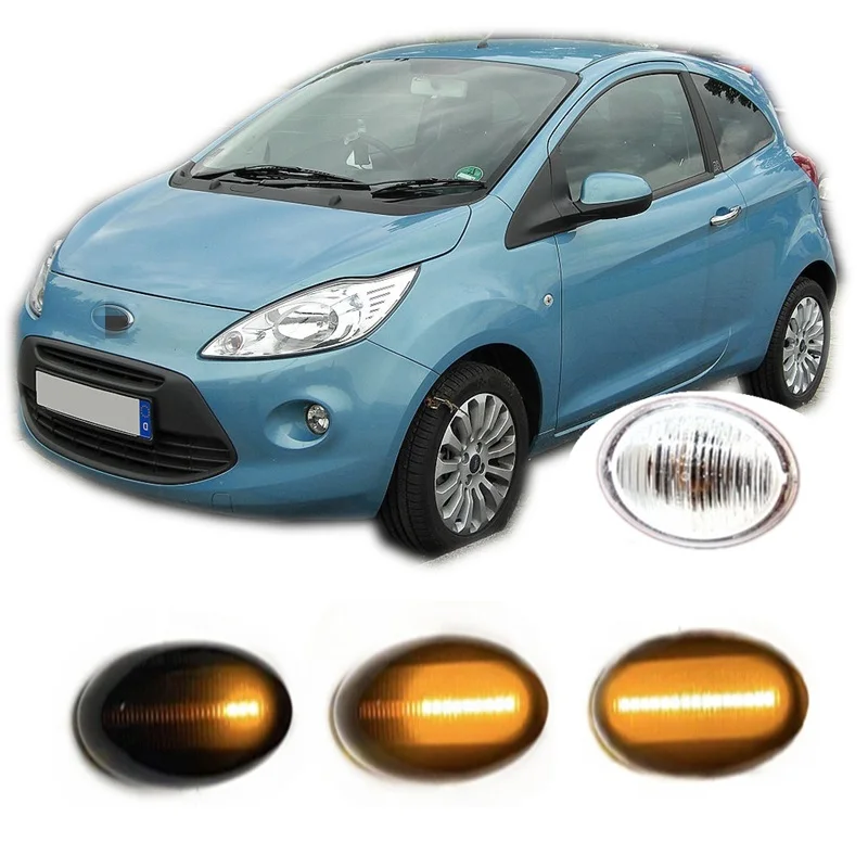 for FORD Ka II MK2 RU8 2008 2009 2010 2011 2012 2013 2014 2015 2016 Dynamic LED Indicator Side Marker Signal Light Repeater