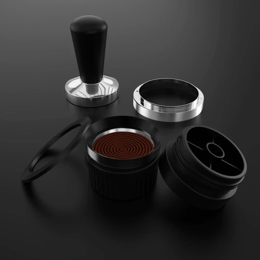 DENOKIN  51mm Stainless Steel Coffee Filter Basket Coffee Powder Bowl For Portable Espresso Coffee Machine Accessories image 4