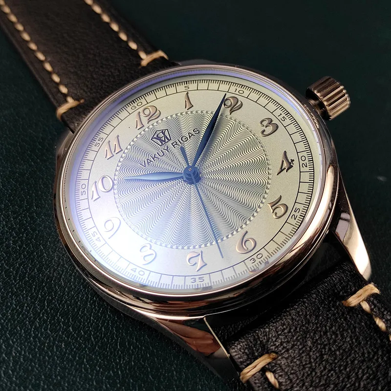 40mm Men's Automatic Mechanical Watch, Business Style Seagull ST2130 Movement, 3D Silver Markers, Blue Heat-Treated Hands, Water